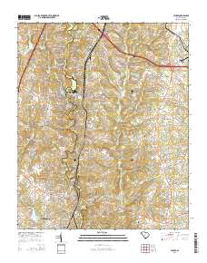 Pelzer 2014 topographic map thumbnail