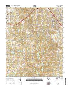 Simpsonville 2014 topographic map thumbnail