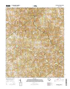 Ware Shoals West 2014 topographic map thumbnail