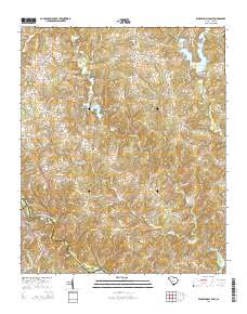 Ware Shoals East 2014 topographic map thumbnail