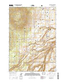 Akawa Butte 2014 topographic map thumbnail