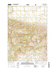 Wapinitia 2014 topographic map preview