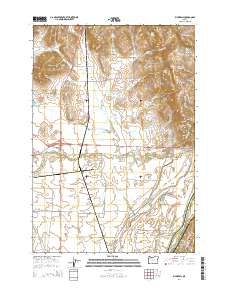 Rickreall 2014 topographic map thumbnail