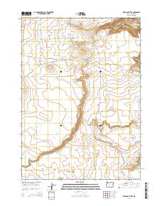 Wrangle Butte 2014 topographic map thumbnail
