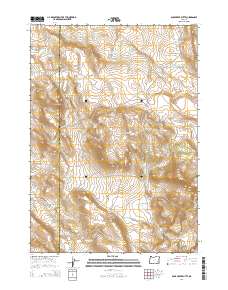Duck Creek Butte 2014 topographic map thumbnail