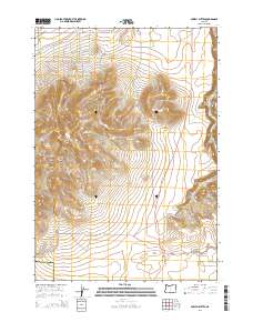 Powell Buttes 2014 topographic map thumbnail