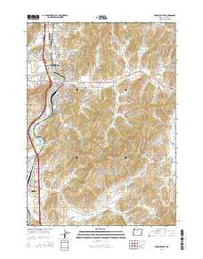 Roseburg East 2014 topographic map thumbnail