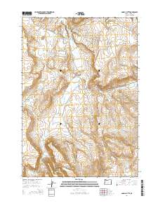 Angell Butte 2014 topographic map thumbnail