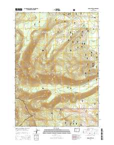 Burn Butte 2014 topographic map thumbnail