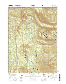 Pelican Butte 2014 topographic map thumbnail