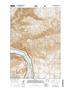 The Dalles North 2014 topographic map thumbnail