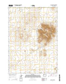 Saddle Butte 2014 topographic map thumbnail
