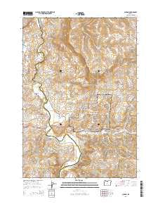 Clarno 2014 topographic map thumbnail