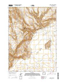 Dowell Butte 2014 topographic map thumbnail