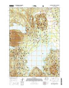 Crane Prairie Reservoir 2014 topographic map thumbnail