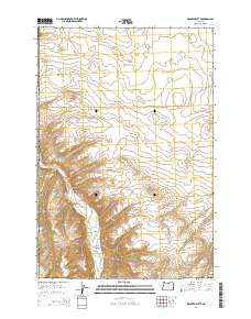 Dalreed Butte 2014 topographic map thumbnail