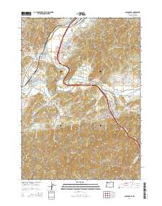 Canyonville 2014 topographic map thumbnail