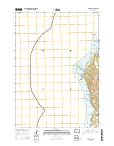 Cape Arago 2014 topographic map thumbnail