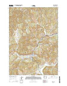 Drain 2014 topographic map thumbnail