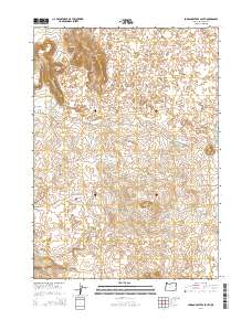 Jordan Craters South 2014 topographic map thumbnail