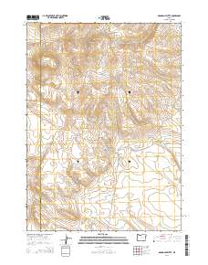 Mahogany Butte 2014 topographic map thumbnail