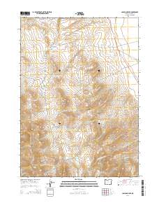 Ladycomb Peak 2014 topographic map thumbnail