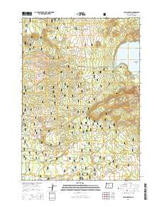 Paulina Peak 2014 topographic map thumbnail