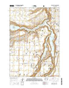 Round Butte Dam 2014 topographic map thumbnail