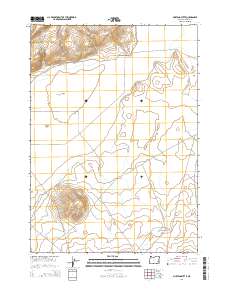 Mustang Butte 2014 topographic map thumbnail