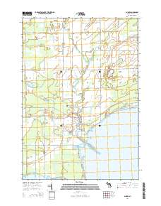 Au Gres 2014 topographic map thumbnail