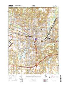 Battle Creek 2014 topographic map thumbnail