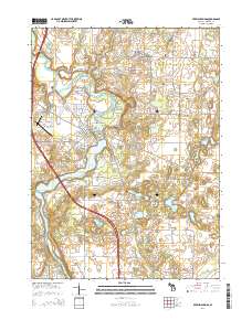 Berrien Springs 2014 topographic map thumbnail