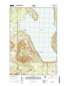 Burt Lake 2014 topographic map thumbnail