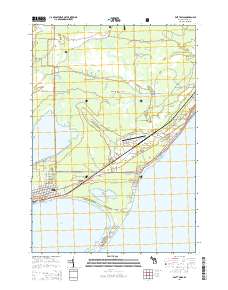 East Tawas 2014 topographic map thumbnail
