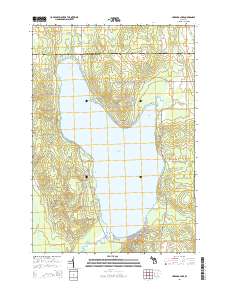 Hubbard Lake 2014 topographic map thumbnail