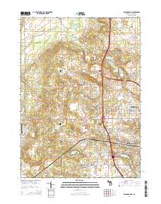 Kalamazoo SW 2014 topographic map thumbnail