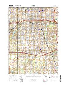 Lansing South 2014 topographic map thumbnail