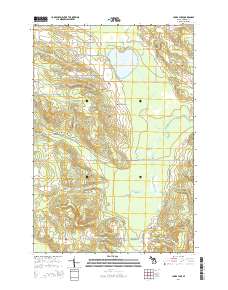 Larks Lake 2014 topographic map thumbnail