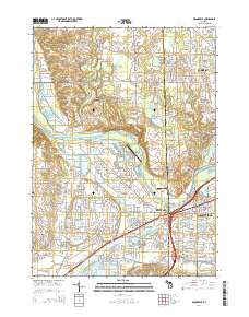 Grandville 2014 topographic map thumbnail