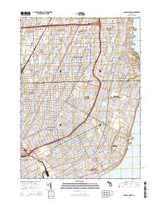 Grosse Pointe 2014 topographic map thumbnail