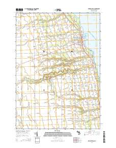 Harbor Beach 2014 topographic map thumbnail