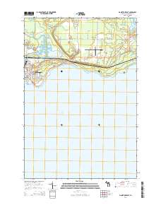 Manistique East 2014 topographic map thumbnail