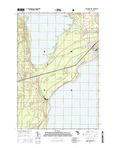 Manistique West 2014 topographic map thumbnail