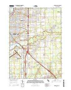 Muskegon East 2014 topographic map thumbnail