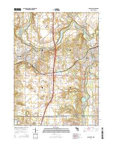 Niles West 2014 topographic map thumbnail