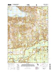 Onekama 2014 topographic map thumbnail
