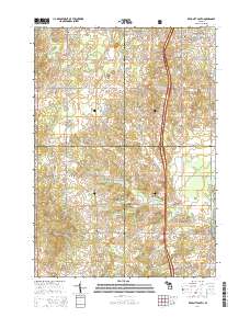 Reed City South 2014 topographic map thumbnail