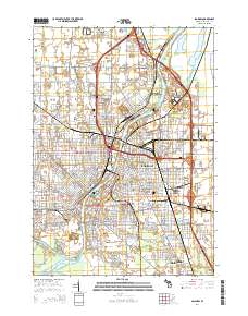 Saginaw 2014 topographic map thumbnail