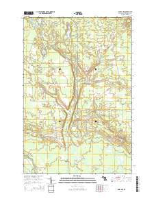 Seney NW 2014 topographic map thumbnail