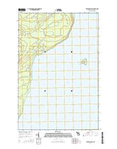 Traverse Island 2014 topographic map thumbnail